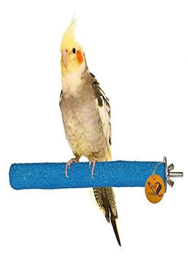 Sage Square Set of 2 Natural Wooden Sand Perch, Stand, Toy for Birds, Cage Accessories, Safe, for Budgies, Cockatiels, Lovebirds, Finches, Conure, and Other Birds (Size - 12 inch) - Image 1